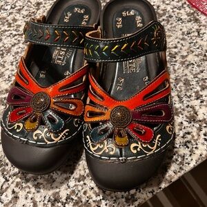 Colorful Women's Mules with Embroidery